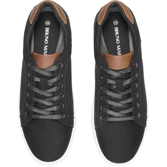 Bruno Marc Men's Black Stylish Sneakers Canvas  Casual Comfort Walking Shoes - Picture 4 of 9